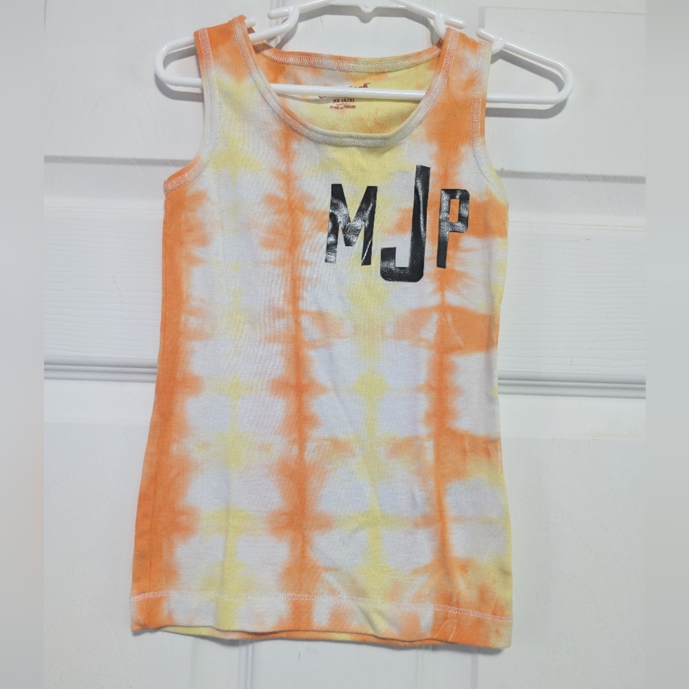 Cat & Jack Orange Yellow Tie-Dye Tank Top